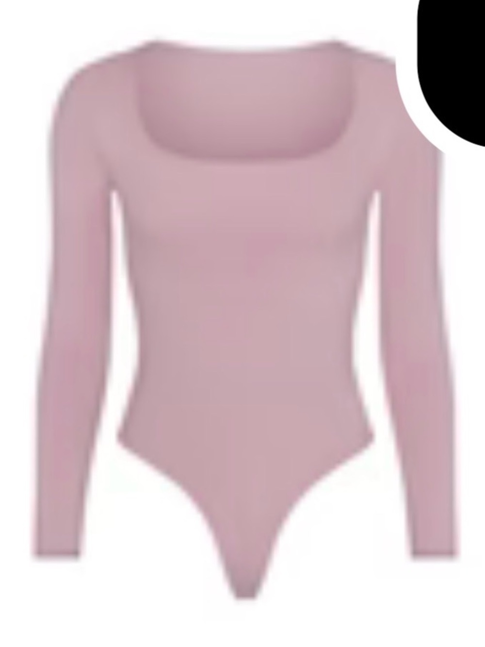 SKims ESSENTIAL LONG SLEEVE SCOOP NECK BODYSUIT dusty pink color size small